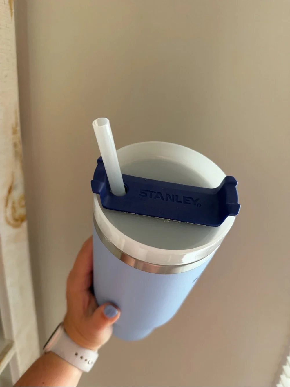 Stanley Light Blue Insulated Travel Mug with Handle - Picture 2 of 4